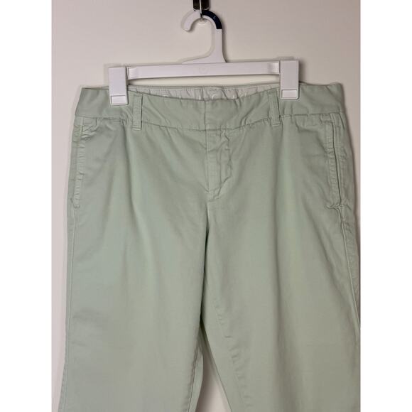 J.Crew Broken-In Straight Chino Pants Women’s 8 City Fit Mint Green Cotton - Picture 3 of 9